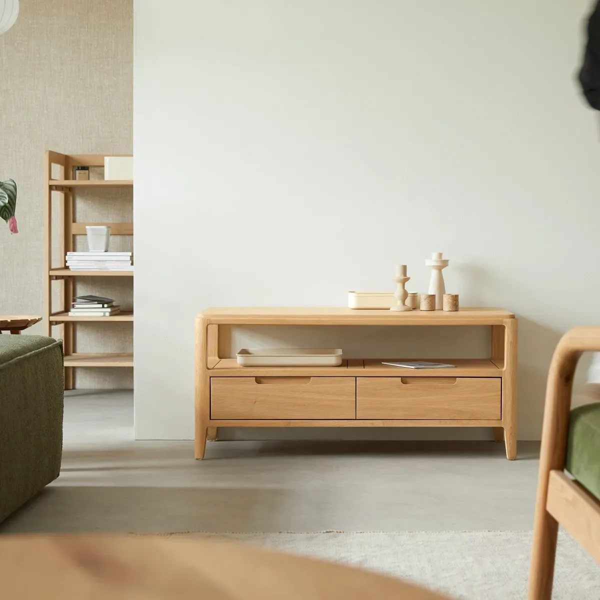 Arto - TV-Schrank aus massivem Eichenholz 100 cm