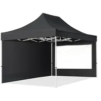 TOOLPORT 3x4,5m Faltpavillon, Pavillon Partyzelt Gazebo Stahl 30mm, Seitenteile,