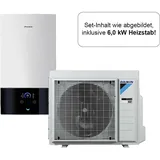 Daikin ERGA04EVH / EHBX04E6V 4,0 kW + 6,0 kW Heizung - Altherma 3 R W Niedrigtemperatur - Wandsplit - Wärmepumpe Set