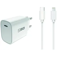 2Go Netz-Ladeset 100V-240V - Power Delivery - weiß Lightning