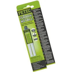PETEC 97425 Flüssigmetall 25ml SB Karte Füllen Spachteln Verkleben Epoxidharz-Metall