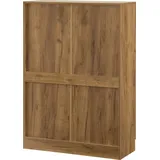 [en.casa] Vitrinenschrank Sorø 80x31x115cm Eiche