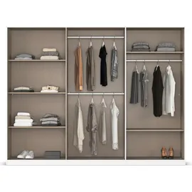 Rauch »Kleiderschrank Schrank Garderobe AGORDO TOPSELLER Schlafzimmer«, (in zwei Griff-Farben mit Dekor- oder Hochglanzfront), durchdachte Innenausstattung, in 6 Breiten und 2 Höhen MADE IN GERMANY, grau