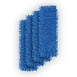 BestLivings Bodenwischer Ersatzbezug Mikrovelour Chenille Blau 4er Pack