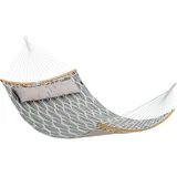 Songmics Hängematte 200 x 140 cm Beige/Mehrfarbig