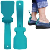 biped 2 Paar Schuhlöffel klein - Schuhanzieher zum Einklemmen – Clip Schuhanziehhilfe für Senioren, Kinder & Erwachsene – Flexibler Mini Schuhlöffel schont Schuhe und Socken z2928(blue)