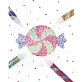 Folia Klebestift Glitter Glue Spiral 6 x 10,5 ml