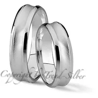 Trauringe123 Trauring Trauringe Eheringe Partnerringe 925er Silber mit Stein, J51 50