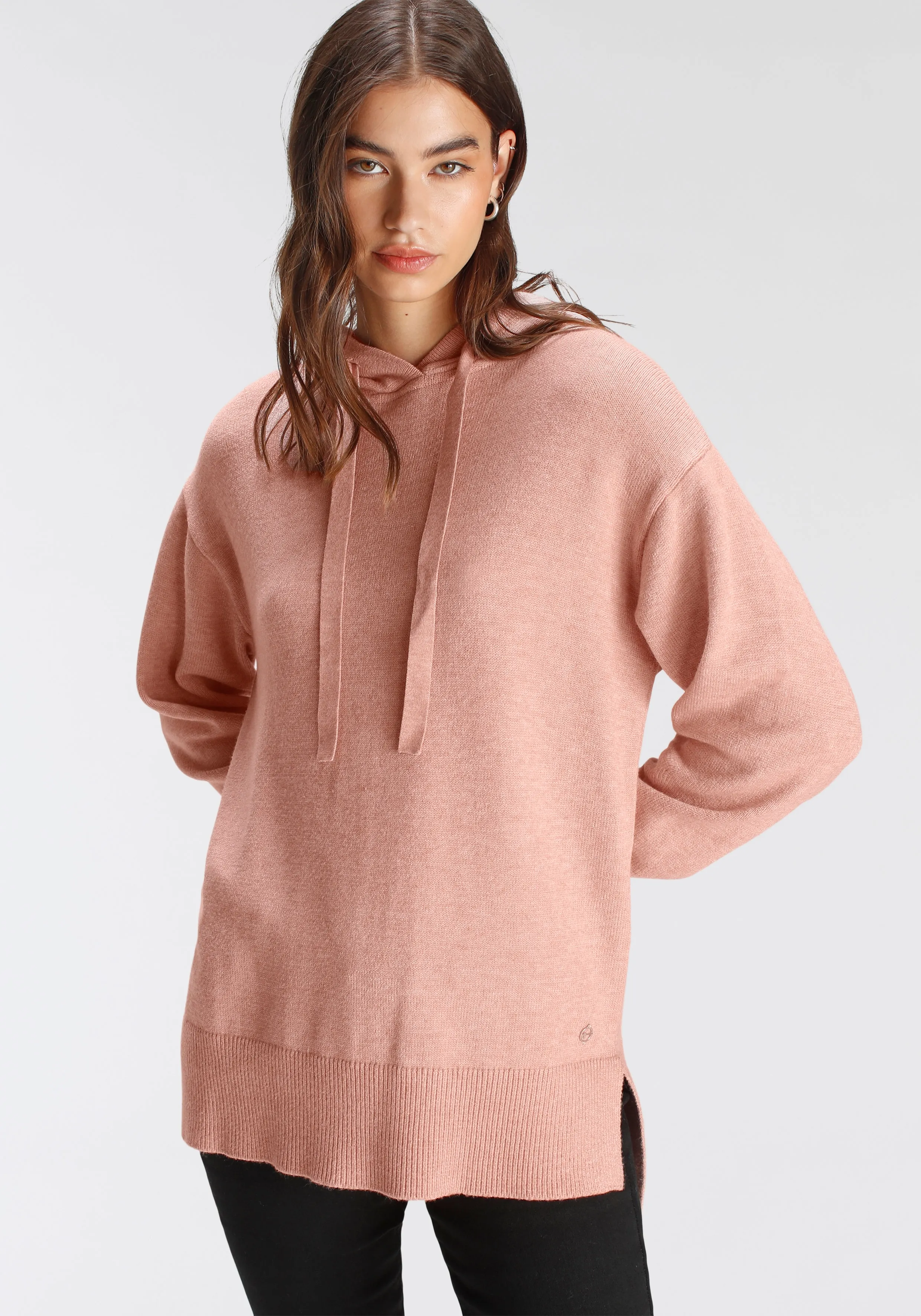 Tamaris Kapuzenpullover, im Oversized-Look Tamaris rosa melange 36/38