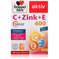 Doppelherz Aktiv C+Zink+E Tabletten zur Unterstützung des Immunsystems 40 TABL