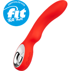 Deluxe G-Punkt-Vibrator, 25 cm, rot | silber