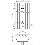 Schell Vorwand-Duschpaneel LINUS DP-SC alu-elox., Selbstschl Mischwasser, Kopf