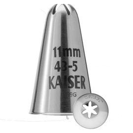 ORIGINAL KAISER Kaiser Sterntülle geschlossen 11mm, Spritztülle, Edelstahl rostfrei, falz- und randfrei
