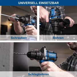 SCHEPPACH Akku-Schlagbohrschrauber 20V inkl. 2 x 150Nm + Zubehör