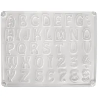 Rayher Gießform Buchstaben/Zahlen 37 Motive 23,2 x 18,3 cm