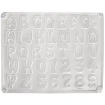 Rayher Gießform Buchstaben/Zahlen 37 Motive 23,2 x 18,3 cm