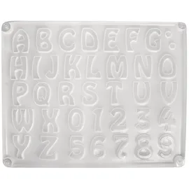 Rayher Gießform Buchstaben/Zahlen 37 Motive 23,2 x 18,3 cm