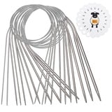 Coopay 11 Stück Rundstricknadeln 40 cm, 1,5-5,0 mm Rundstricknadeln aus Edelstahl mit Rund Nadellehre, Kleine Größe Rundstricknadel Set, Professionelle Stricknadeln Rundstricknadel Set für Stricker