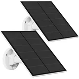 Solarpanel für Überwachungskamera, 5W Solarmodul für Outdoor Akku Kamera, Solar Panel mit 9,8ft Kabel, Verstellbare Wandhalterung, IP65 Wasserdicht, 2 Pack