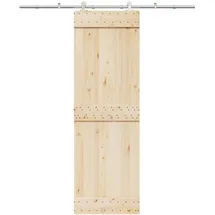 vidaXL Schiebetür-Beschlagsatz 200 cm Edelstahl Silbern