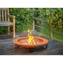 moon Feuerstelle aus 3 mm wetterfestem Stahl - Eine klassische Form