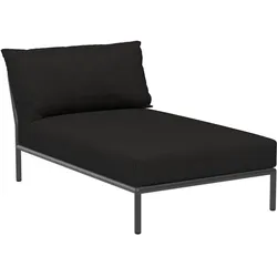 LEVEL2 Outdoor Chaiselong Lounge-Modul 4 Kohle Dunkelgrau