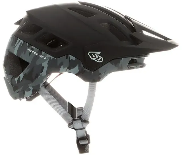 6D ATB-2T Ascent Matte Black Camo  MTB Helm - XL/XXL