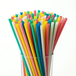 Commerline 5000 Stück Bunte Plastik-Trinkhalme, Mehrweg, Umweltfreundliche Getränkestrohhalme