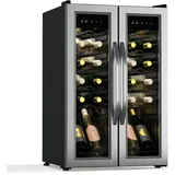 Klarstein Vinamour Weinkühlschrank 2 Kühlzonen | 7 Regale | Touch-Bedienung | UV-Schutz Schwarz