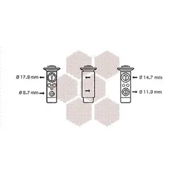Van Wezel Expansionsventil, Klimaanlage [Hersteller-Nr. 06001362] für Mini