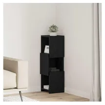 vidaXL Eckschrank Schwarz Eichen-Optik 25,5x25x80cm Holzwerkstoff
