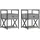 vidaXL Nachtschrank 2 Stk. 40 x 42 x 55 cm Grau