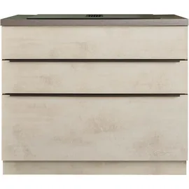 BASIC by Balculina Kochfeldumbauschrank Sanibel 110 x 94 x 60 cm Grau