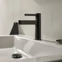 Hansgrohe Finoris Waschtischarmatur 100 Schwarz/Chrom gebürstet