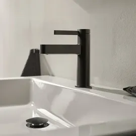 Hansgrohe Finoris Waschtischarmatur 100 Schwarz/Chrom gebürstet
