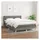 vidaXL Boxspringbett 140 x 200 cm Dunkelgrau