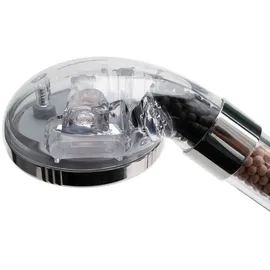 ALPENKRAFT ZugSpitze Premium Duschkopf mit Filter – Wassersparende Hochdruck-Handbrause mit 3 Strahlarten - Schwarz