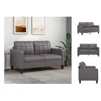 VidaXL 2-Sitzer-Sofa Grau 140 cm Kunstleder