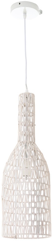 Suspension design en rotin blanc D19 cm PHILAE