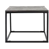 WOMO-DESIGN Beistelltisch Grau Mangoholz 60 x 60 x 46 cm