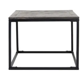WOMO-DESIGN Beistelltisch Grau Mangoholz 60 x 60 x 46 cm
