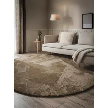 benuta nest Soda Shaggyteppich Ø 120 cm Beige