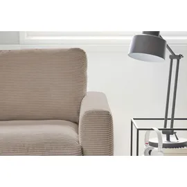 KAWOLA Ecksofa Cara Cord Recamiere links taupe