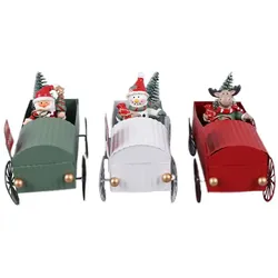 Deko Weihnachtsauto Weihnachtsmann grün