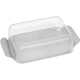 Fackelmann Food&More Butterdose, transparent/silber