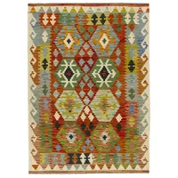 HAMID - Kilim Herat, Teppich Kelim Herat, 100% Handgewebte Wolle, Ethnischer Teppich Baumwollteppich mit Geometrischem Muster für Wohnzimmer, Schlafzimmer, Esszimmer, (178x130cm)