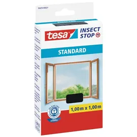 Tesa Fliegengitter Insect Stop Standard 100 x 100 cm Anthrazit