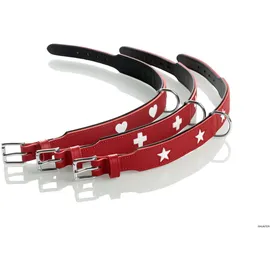 Hunter Halsband Swiss L-XL (70), rot/schwarz
