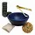 Nklaus Natürliche Speckstein Räucherschale blau Ø7,5cm Räucherset 5tlg Gloria Weihrauch 40609