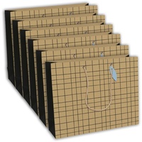 Clairefontaine 6x Geschenktasche aus Kraftpapier 37,3x11,8x27,5cm braun 28794-6C